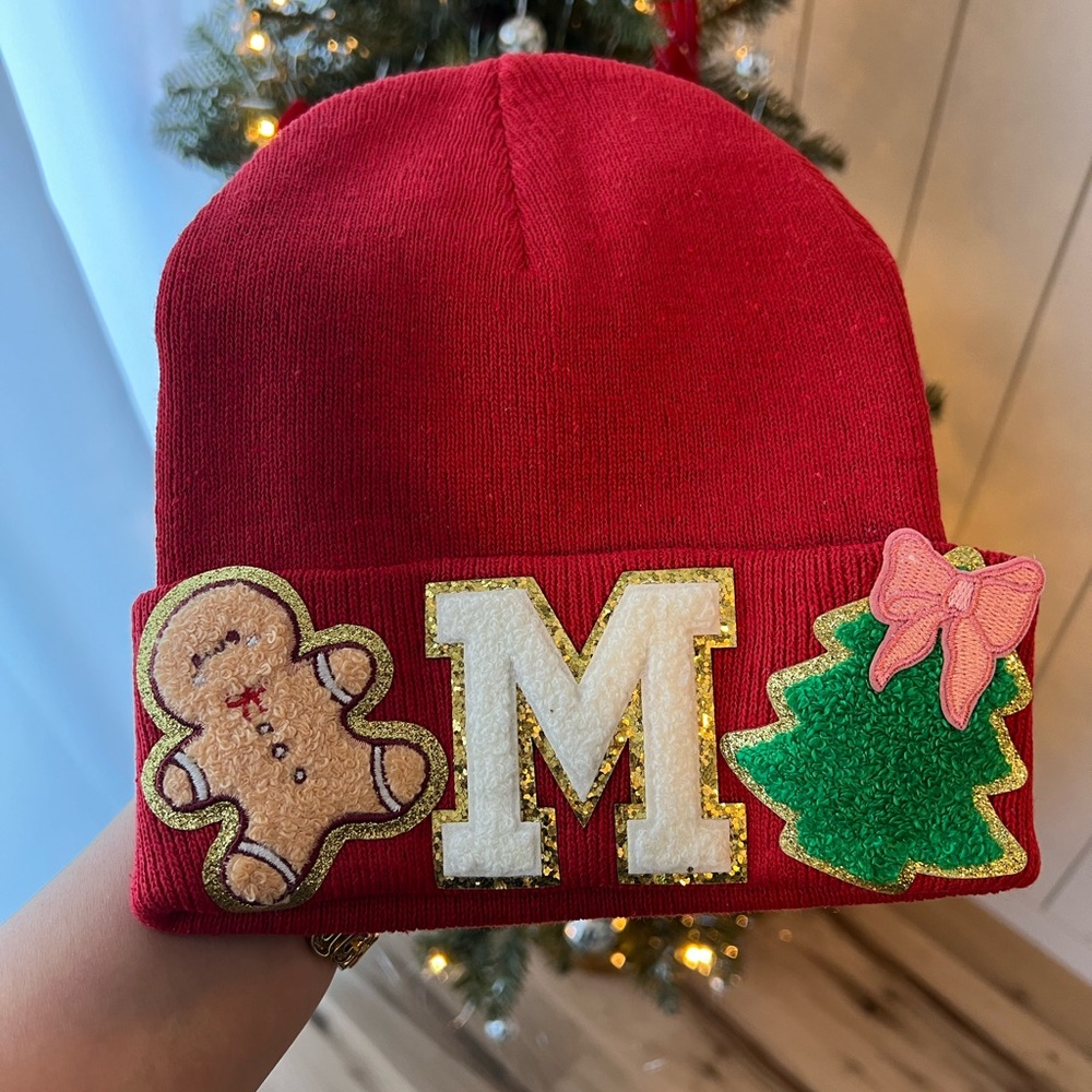 Christmas Chenille Patch Beanie - image 2